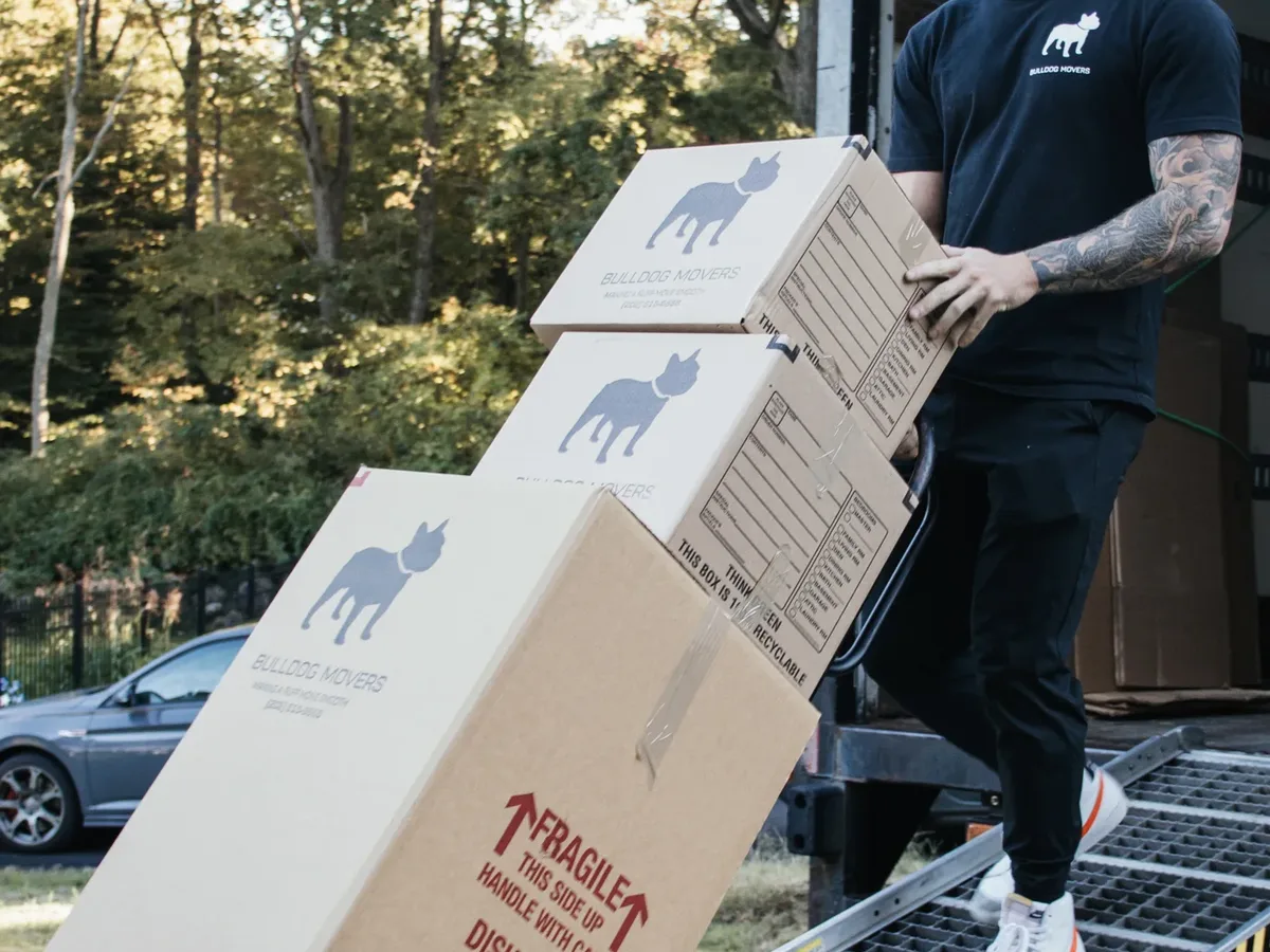 Bulldog Movers ramp loading and truck access for Clarksburg moving customers
