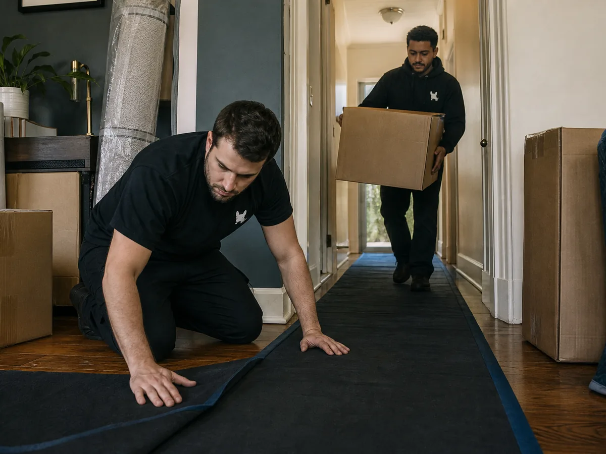Bulldog Movers home floor protection for Falls Church moving customers