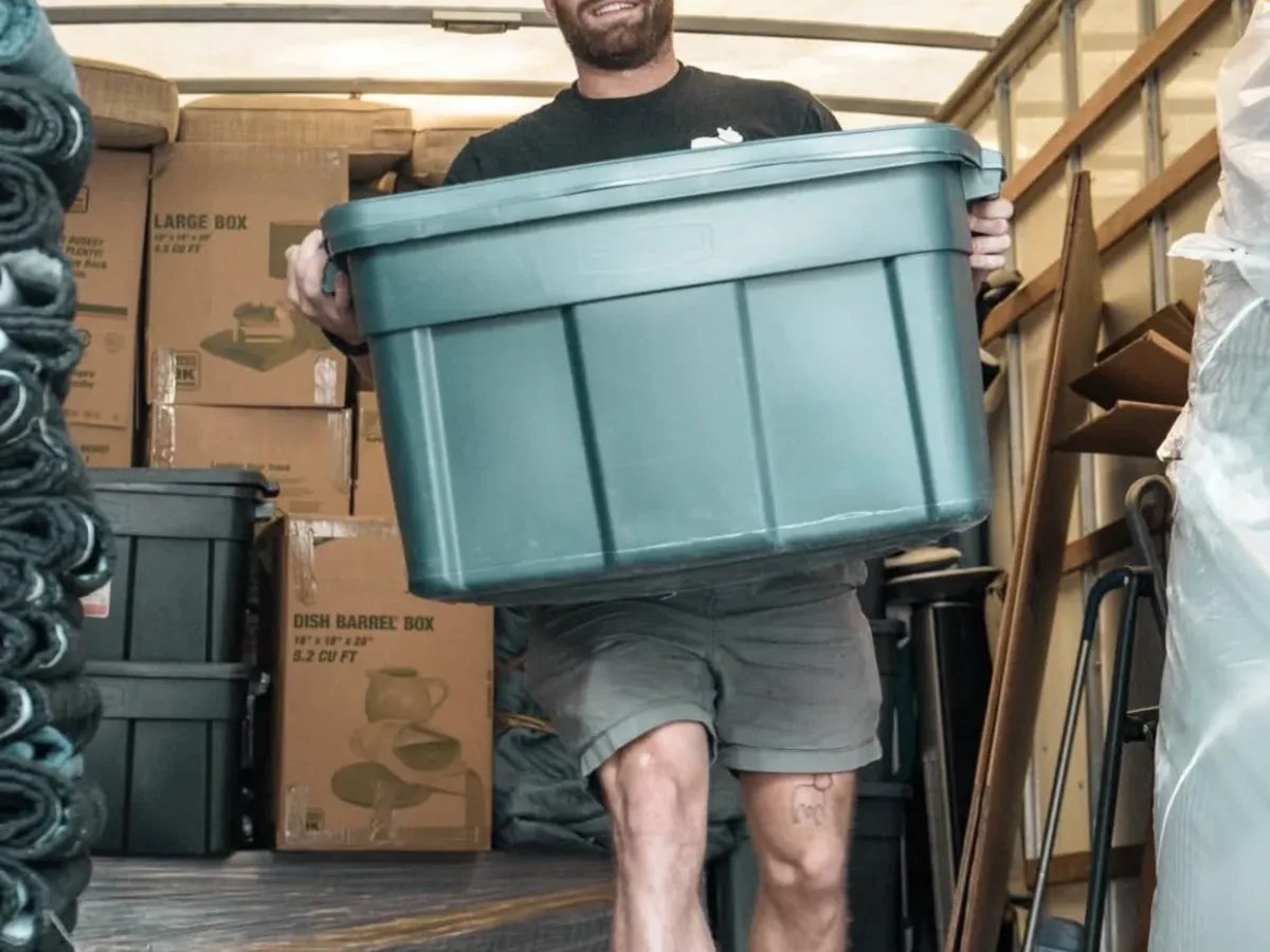 Bulldog Movers moving bin and truck loading for Germantown moving customers
