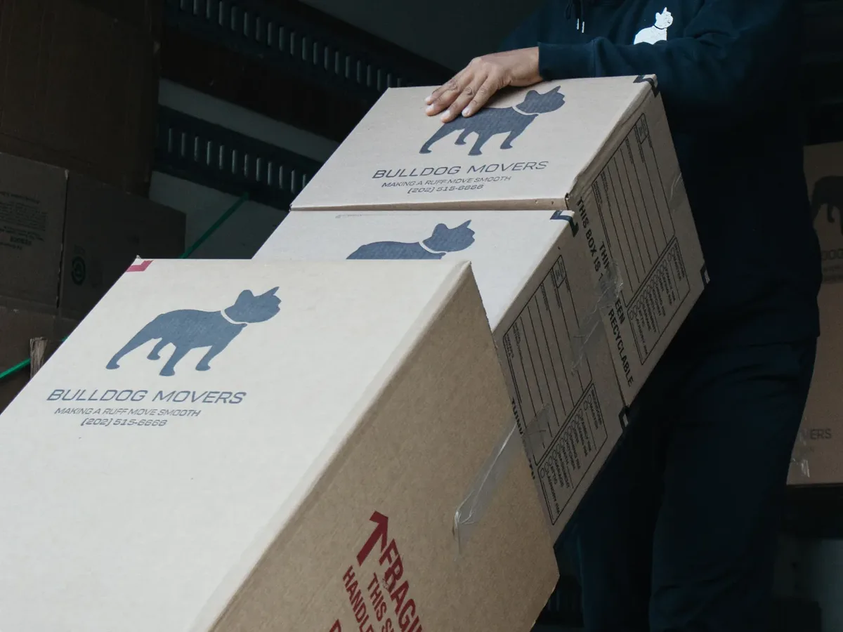 Bulldog Movers truck box loading for Laurel moving customers