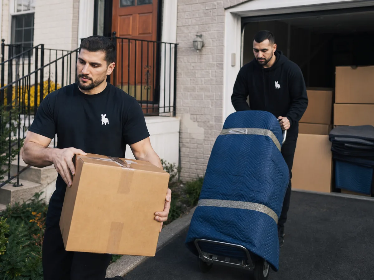 Bulldog Movers careful box handling for North Potomac moving customers