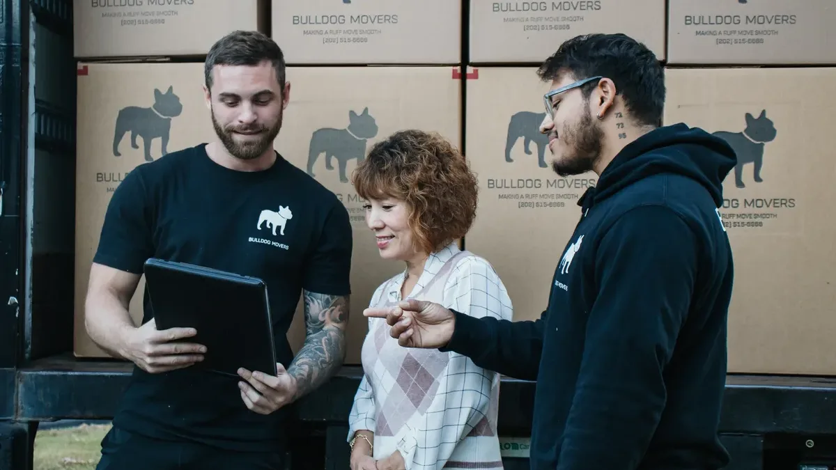Bulldog Movers moving crew consultation for Rockville moving services