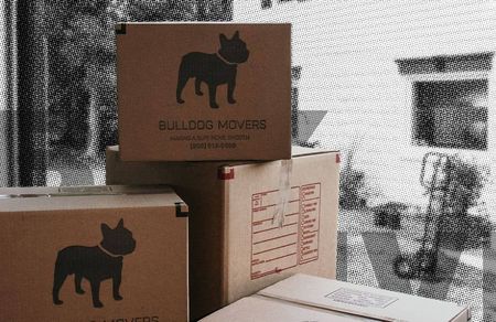 Moving boxes and packing supplies prepared for a Bulldog Movers DMV move