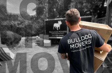 Bulldog Movers truck prepared for a long-distance move starting in the DMV